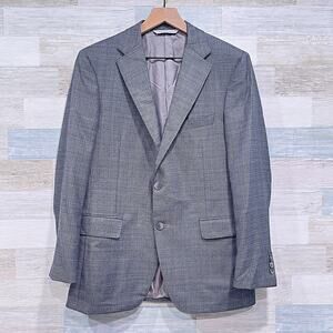 Samuelsohn Tweed Blazer Sport Coat Gray 2 Button Wool Super 110s Mens 40R